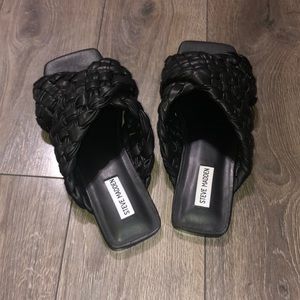 Steve Madden Marina Black Slides